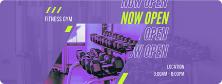 Purple Now Open Template